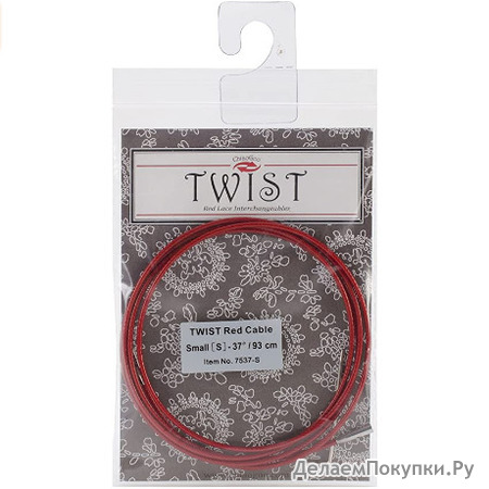 CHIAOGOO Twist Small Lace Interchangeable Cables, 37-Inch, Red