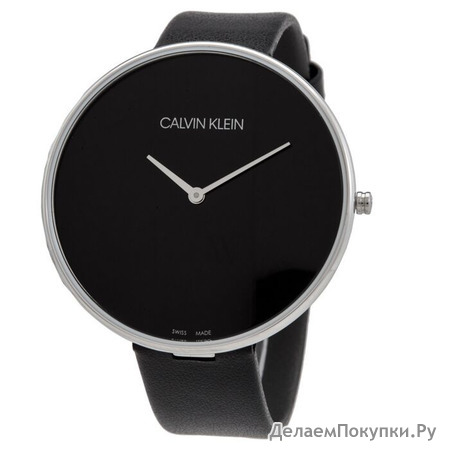 Calvin Klein K8Y231C1 Women's Full Moon Leather Black Dial