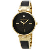 Anne Klein AK/J1414BKGB Women's Stainless Steel with a Black Resin Inlay Black Dial Watch