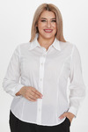 Блузка полуприлегающего силуэта из сорочечной ткани(54-66)
