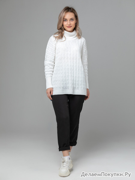 ДЖЕМПЕР ИЗ ХЛОПКА 4-269 белый