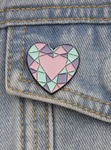 Металлический значок "Алмазное сердце"