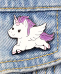 Металлический значок "Милая Пони с крыльями"