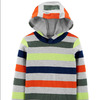 Striped Jersey Hooded Tee