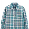 Plaid Poplin Button-Front Shirt