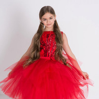 Платье нарядное арт. П-0410 КР, цвет красный