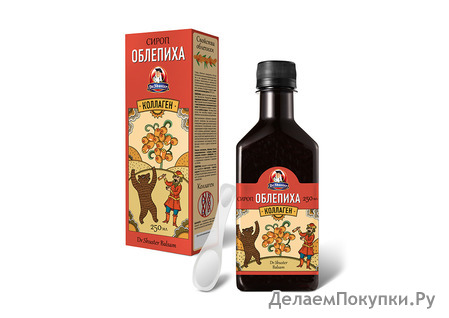 Облепиха – Коллаген Натюрлих-Фреш сироп торговой марки Dr.Shuster Balsam 250 мл/300 г