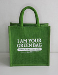 Сумка из джута "I Am Your Green Bag"
