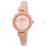 Anne Klein AK/3298BHRG Women's Metal with a Blush Enamel Inlay Blush Mother of Pearl (Crystal-set) Dial Watch