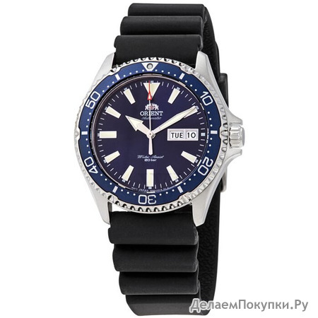 Orient RA-AA0006L19B Men's Mako III Rubber Blue Dial