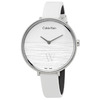 Calvin Klein K7A231L6 Women's Rise Leather White Dial Watch