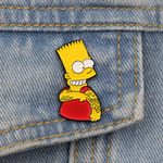 Металлический значок "Барт с тату"