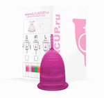 Менструальная чаша LilaСup C-BOX пурпурная (размер на выбор)
