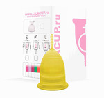 Менструальная чаша LilaСup C-BOX желтая (размер на выбор)