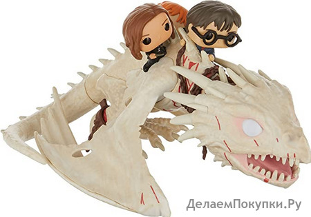 Funko Pop! Rides: Harry Potter - Gringotts Dragon with Harry, Ron, and Hermione, Vinyl Figure