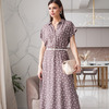 Платье с резинкой на талии из вискозы с матовым блеском  Цвет: кофейный  Артикул: D22.500
