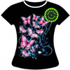 Женская футболка больших размеров с бабочками 1101