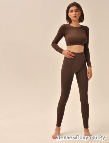 Женские леггинсы в рубчик LEGGINGS RIB из мягкой эластичной микрофибры MY