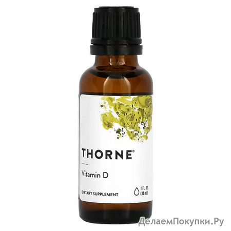 Thorne, Vitamin D Liquid, 1 fl oz (30 ml)