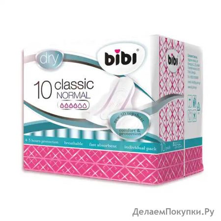  "BIBI" Classic Normal Dry, 4 , 10 .