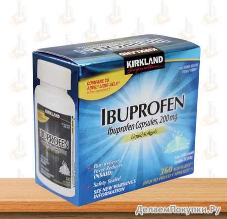 Kirkland Ibuprofen 200 Mg Liquid Softgels Active Ingredient is 200mg of Ibuprofen Softgels (Pack of 2-360 Count) (Pack of 2-360 Count)