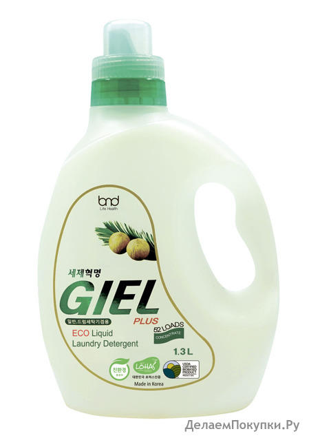 B&D      Giel Plus Eco Liquid Laundry Detergent, 1,3 