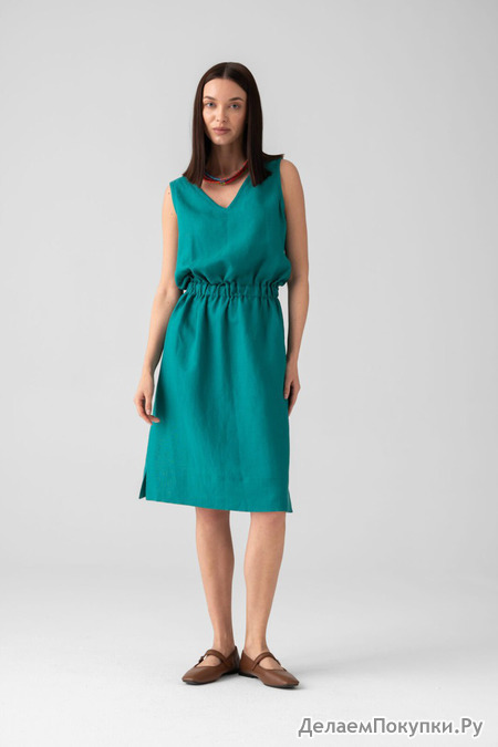 Платье — П129ТВ малахит
