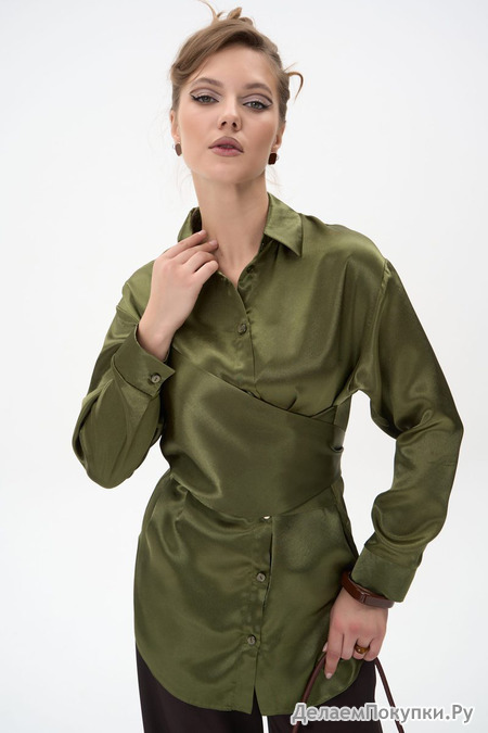 Рубашка Ямина (оливковый)